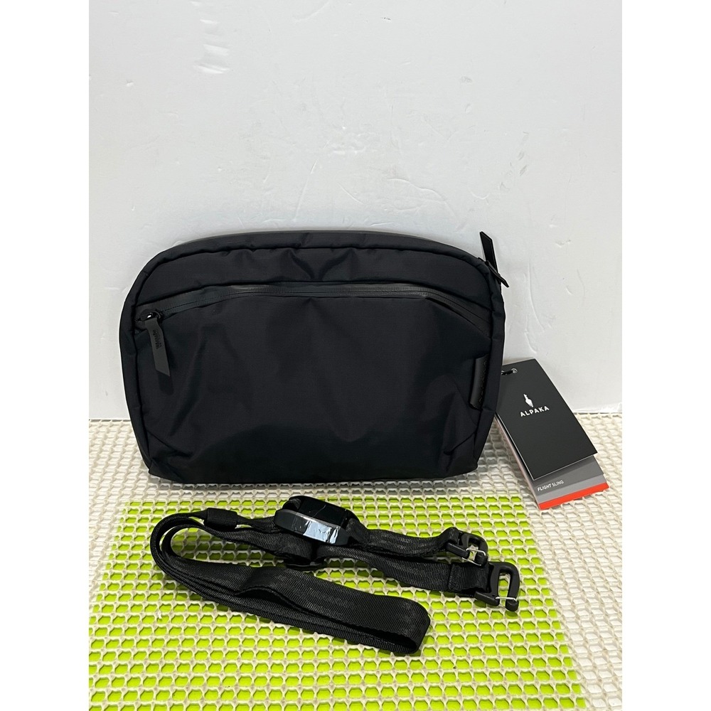 Alpaka Flight Sling Bag Black Axoflux 210D CrossbodyShoulder Bag AA010460118 NWT